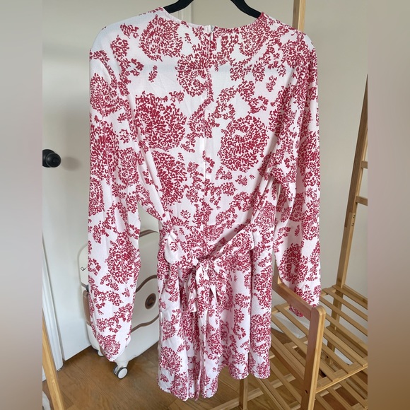 Romper - Red and White Floral - Picture 6 of 8
